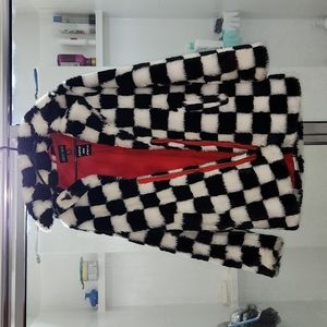 Current mood faux fur coat